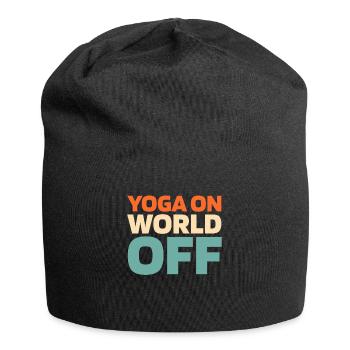 Yoga Yoga On World Off - Jersey Beanie - black - Front