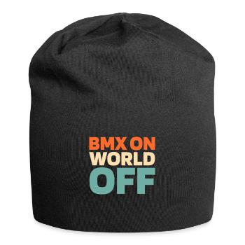 Bmx Bmx Biker Bmx On World Off - Bonnet en jersey - noir - Devant