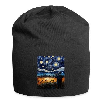 Duck Hunt Duck Hunter Starry Night Painting - Jersey Beanie - black - Front