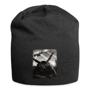 Mothman Kryptozoologie UFO Alien Außerirdischer Se - Jersey-Beanie - Schwarz - Vorne