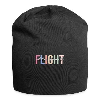Flugbegleiterin Stewardess - Jersey-Beanie - Schwarz - Vorne
