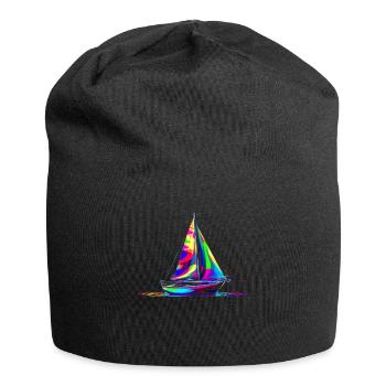voilier voilier nautisme Popart - Bonnet en jersey - noir - Devant