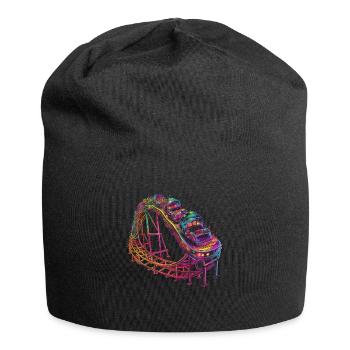 Roller coaster amusement park Popart - Jersey Beanie - black - Front