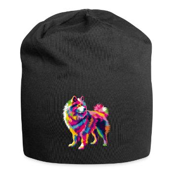 Chien Samoyède Popart - Bonnet en jersey - noir - Devant