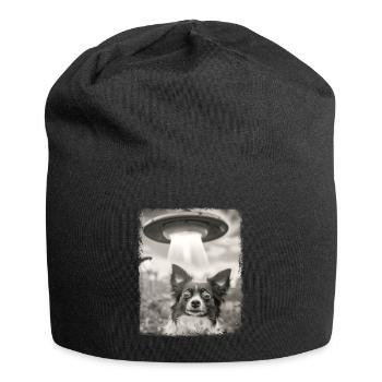 Papillon Dog UFO Alien Alien Selfie - Jersey Beanie - black - Front