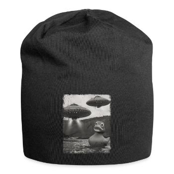 Rubber Duck Duckie UFO Alien Außerirdischer Selfie - Jersey Beanie - black - Front