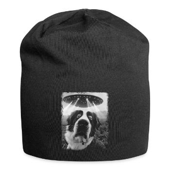 Saint Bernard Dog UFO Alien Alien Selfie - Jersey Beanie - black - Front
