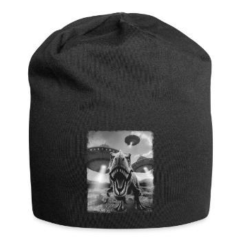T-Rex Dinosaurier Tyrannosaurus Rex UFO Außerirdis - Jersey-Beanie - Schwarz - Vorne