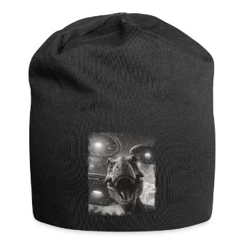 T-Rex Dinosaurier Tyrannosaurus Rex UFO Außerirdis - Jersey-Beanie - Schwarz - Vorne