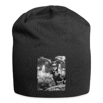 Triceratops Dinosaure OVNI Alien Alien S - Bonnet en jersey - noir - Devant