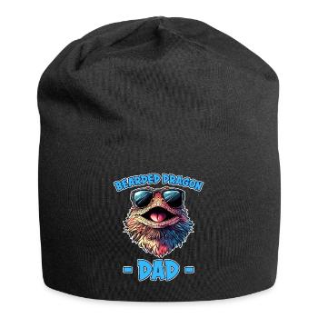 Dragon barbu disant papa drôle dragon barbu cadeau - Bonnet en jersey - noir - Devant