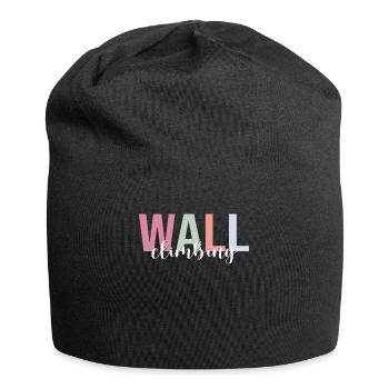 Wandklettern Indoor Wandkletterer Bouldern - Jersey-Beanie - Schwarz - Vorne