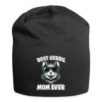 Gerbil Saying Gerbil Mom Funny Gerbil Gift - Jersey Beanie - black - Front