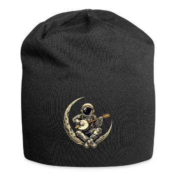Astronaut Space Moon Bluegrass Banjo - Jersey Beanie - black - Front