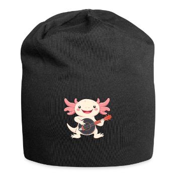 Axolotl Amphibian Joueur de Banjo Bluegrass - Bonnet en jersey - noir - Devant