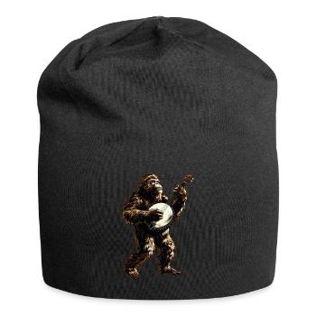 Bigfoot Sasquatch Yeti Bluegrass Banjo Player - Jersey Beanie - black - Front