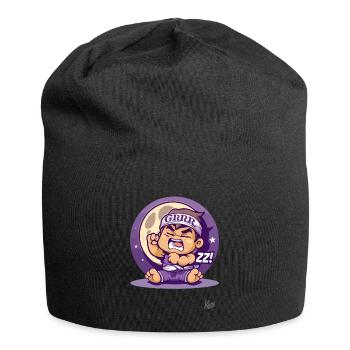 Cute tired little toddler wrestler sleeping - Jersey Beanie - black - Front