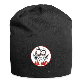 Crazy funny face – Everything bad! - Jersey Beanie - black - Front
