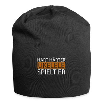 Ukulele - Jersey-Beanie - Schwarz - Vorne