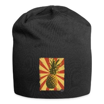 Propaganda-Stil Ananas - Jersey-Beanie - Schwarz - Vorne