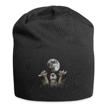 Chat américain à poil court Lune hurlante - Bonnet en jersey - noir - Devant
