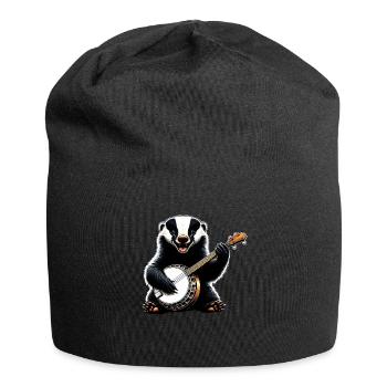 Honey Badger Ratel Bluegrass Banjo Spieler - Jersey-Beanie - Schwarz - Vorne