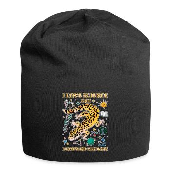Leopard Gecko Saying Student Leopard Gecko Gift - Jersey Beanie - black - Front