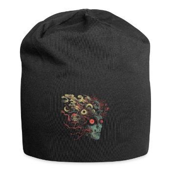 Weirdcore Aesthetics Weird Woman Face Dreamcore Au - Jersey Beanie - black - Front