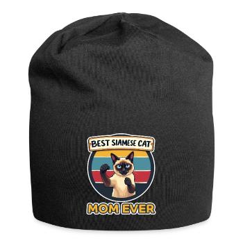 Siamkatze Spruch Siamkatze Mama Siamkatze Geschenk - Jersey-Beanie - Schwarz - Vorne