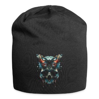 Esthétique Weirdcore Crâne Papillon Strangeco - Bonnet en jersey - noir - Devant
