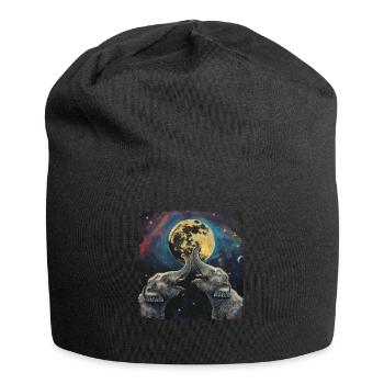 Elefant Tier Heulender Mond - Jersey-Beanie - Schwarz - Vorne