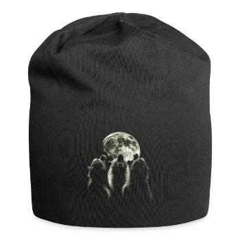 Pavian Affe Heulender Mond - Jersey-Beanie - Schwarz - Vorne