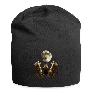 Bengalkatze Heulender Mond - Jersey-Beanie - Schwarz - Vorne