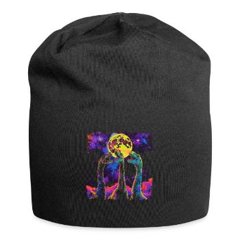 Brachiosaurus Dinosaurier Heulender Mond - Jersey-Beanie - Schwarz - Vorne