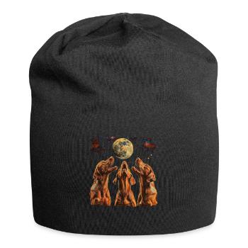 Baie de Chesapeake Retriever Chien Lune Hurlante - Bonnet en jersey - noir - Devant