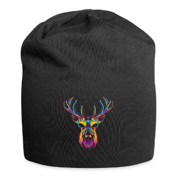 Rentier Weihnachten Weihnachtsmann Sonnenbrille Po - Jersey-Beanie - Schwarz - Vorne