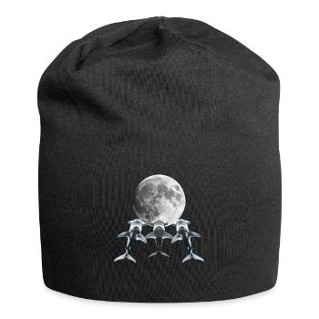 Hammerhai Meerestier Heulender Mond - Jersey-Beanie - Schwarz - Vorne
