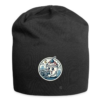 Süßes Eiscreme Design "Foto Spaß" Kawaii Stil - Jersey Beanie - black - Front