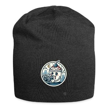Süßes Eiscreme Design "Foto Spaß" Kawaii Stil - Jersey Beanie - charcoal grey - Front