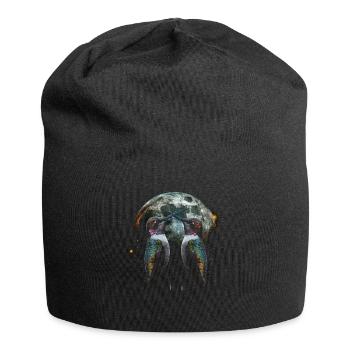 Kolibri Vogel Heulender Mond - Jersey-Beanie - Schwarz - Vorne