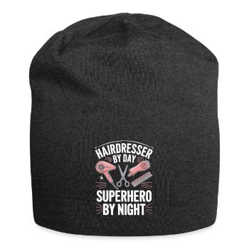 Hairdresser Hairstylist - Jersey Beanie - charcoal grey - Front