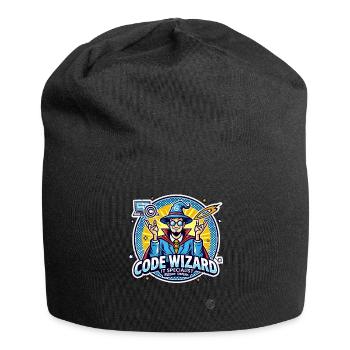Code-Zauberer Neustart-Spezialist IT-Experte - Jersey-Beanie - Schwarz - Vorne