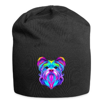 Malteser Hund Popart - Jersey-Beanie - Schwarz - Vorne