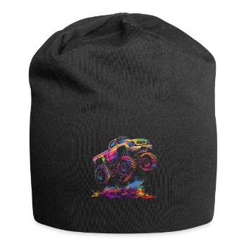 Monster Truck Off-Road Vehicle Popart - Jersey Beanie - black - Front