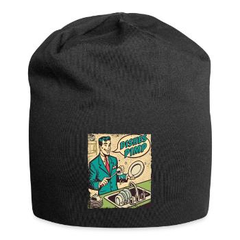 Mann beim Geschirr spülen, der Geschirr Pimp - Jersey-Beanie - Schwarz - Vorne