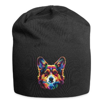 Pembroke Welsh Corgi Dog Popart - Jersey Beanie - black - Front