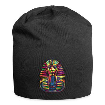 Pharao König Tut Popart - Jersey-Beanie - Schwarz - Vorne