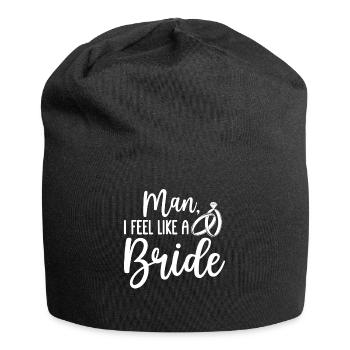 Douche nuptiale homme homme, je me sens comme un sourcil - Bonnet en jersey - noir - Devant