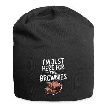 Brownies Spruch Gebäck Lustiges Brownie Geschenk - Jersey-Beanie - Schwarz - Vorne