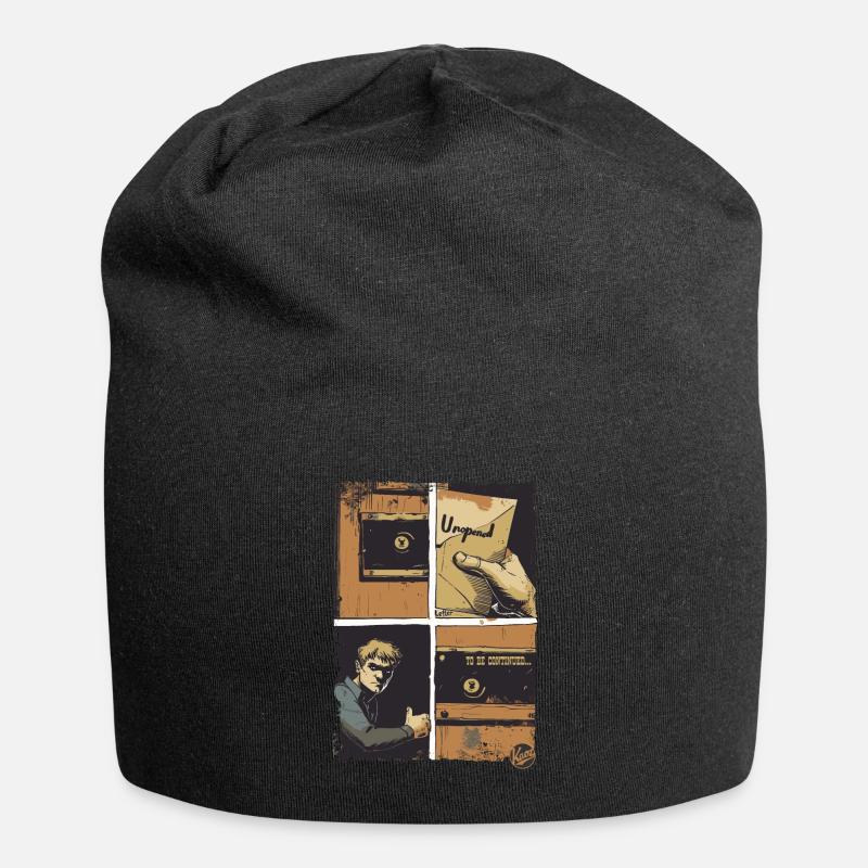 Der Brief: Ein Comic - Jersey-Beanie - Schwarz